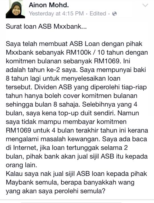 Asb Loan Asb Financing Pandangan Saya Afyan Com